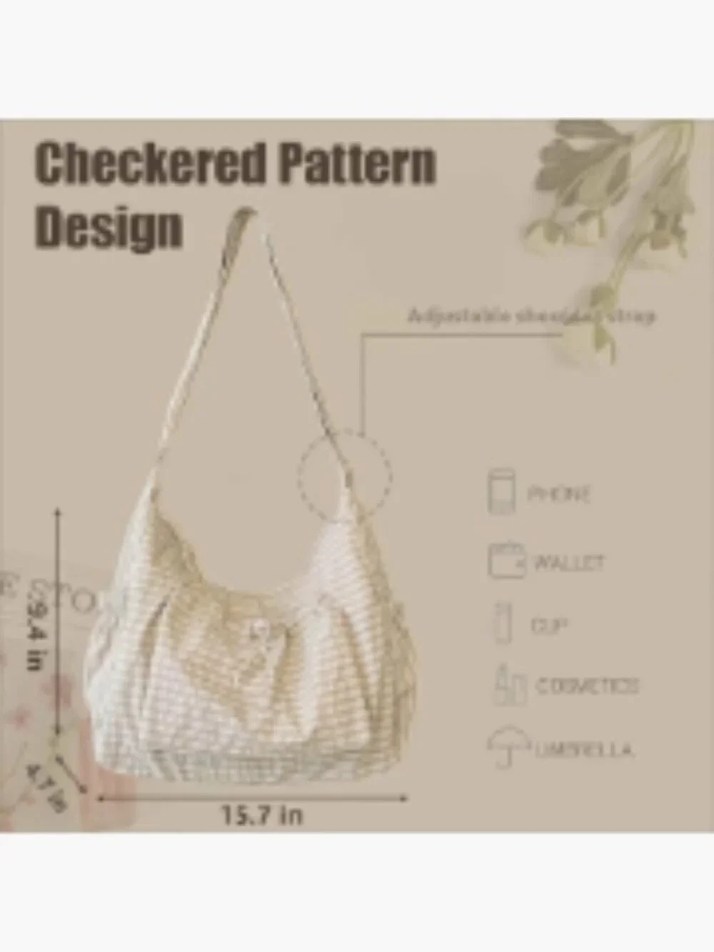 N/A plaid crossbody